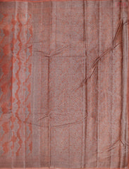 Copper Orange Banaras Tussar Silk Saree