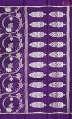 Violet Chiniya Silk Saree