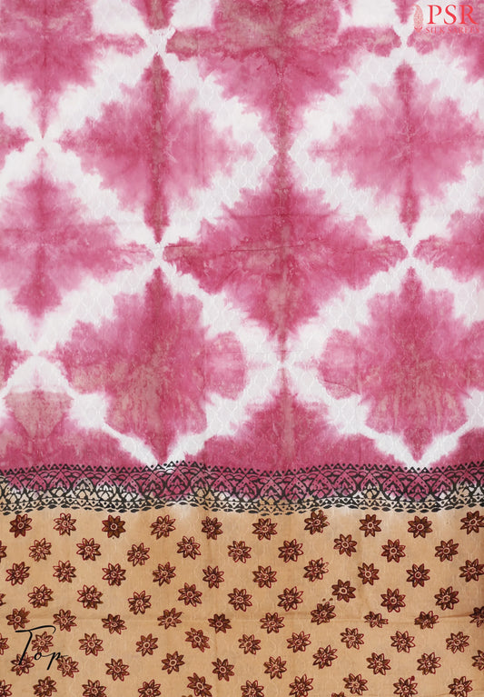 Rouge Pink Cotton Dress Material