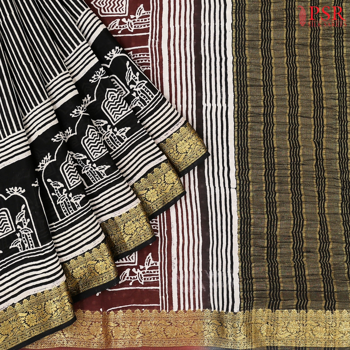 Black Georgette Saree