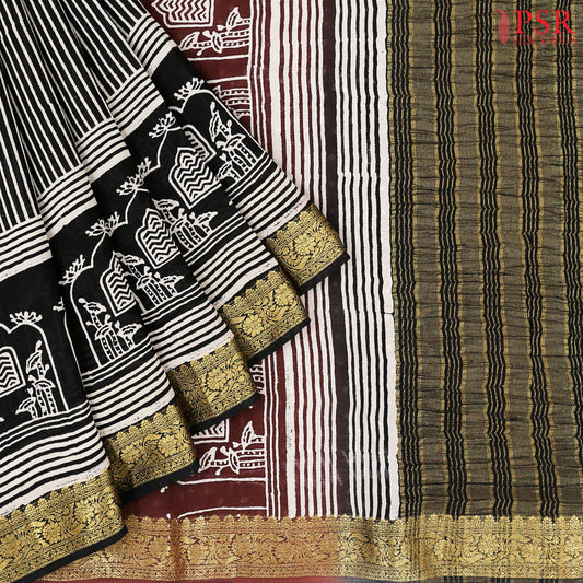 Black Georgette Saree