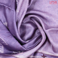 Lavender Kadhi Tussar Silk Saree