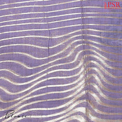 Lavender Ghicha Cotton Saree