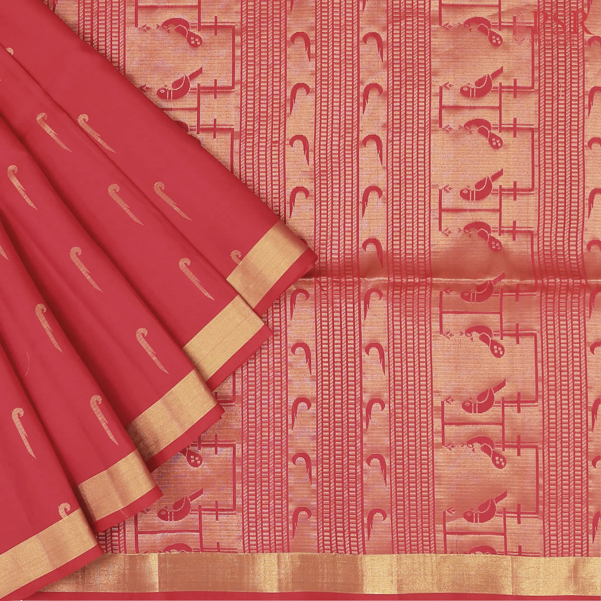 Spanish Red Soft Silk Mix Saree