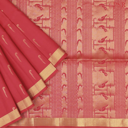 Spanish Red Soft Silk Mix Saree