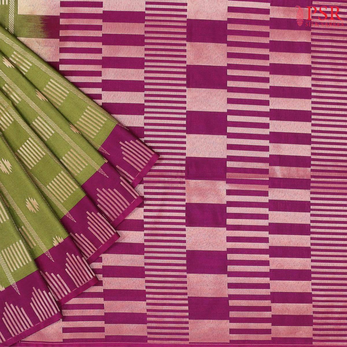 Wasabi Green Soft Art Silk Saree
