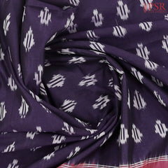 Dark Violet Ikkat Cotton Saree