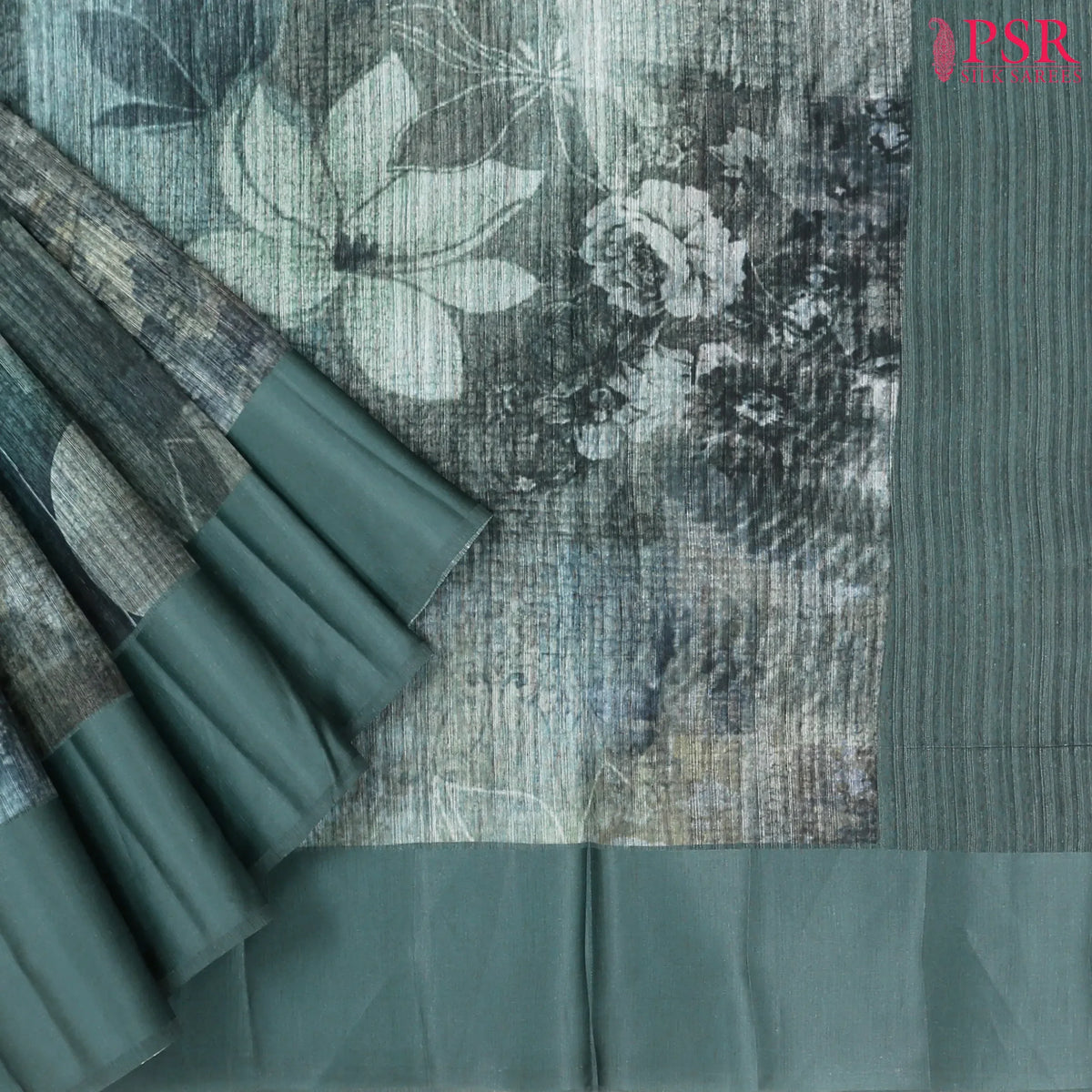 Bottle Green Green Silk Saree