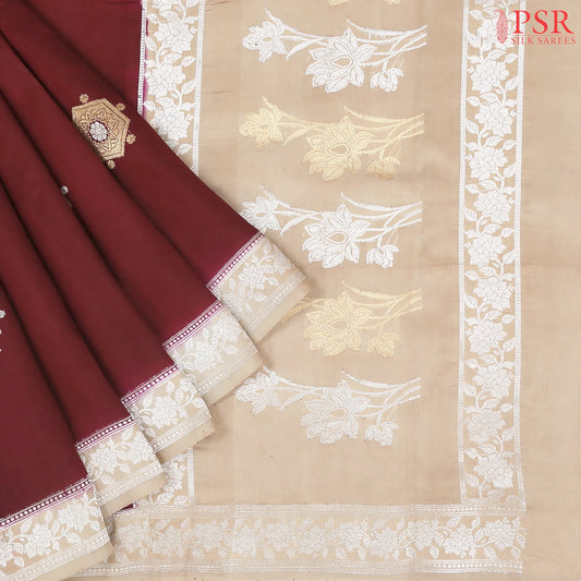 Maroon Mango Silk Saree
