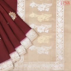 Maroon Mango Silk Saree