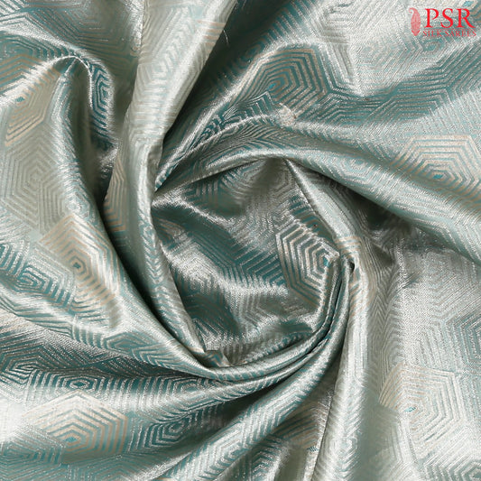 Pearl Aqua Kanchipuram Tissue Silk Saree