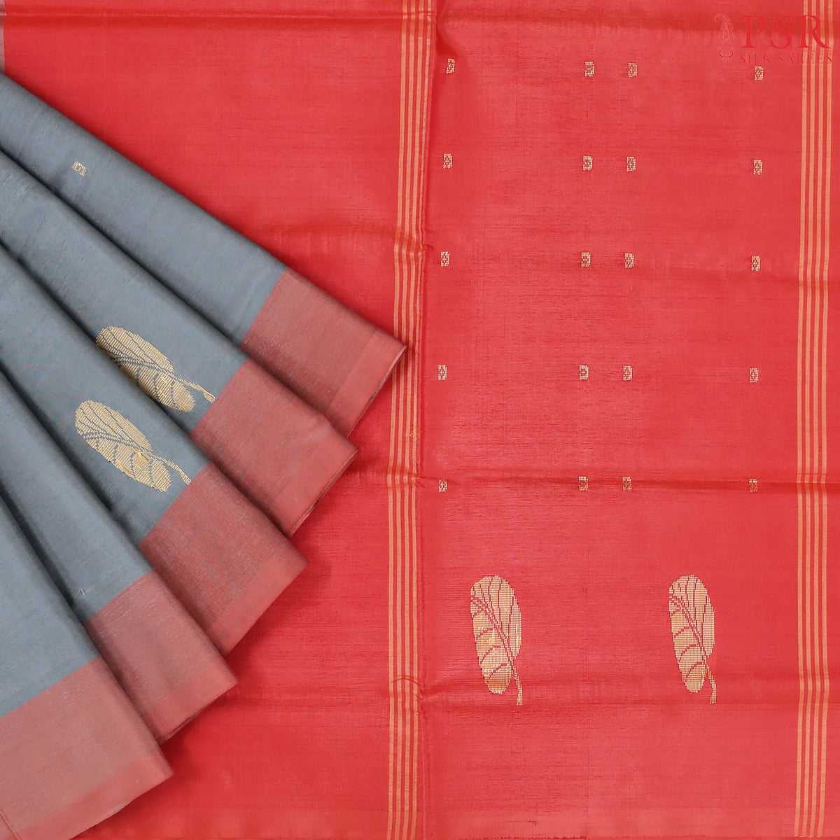 Grey Vazhainaar Silk Saree