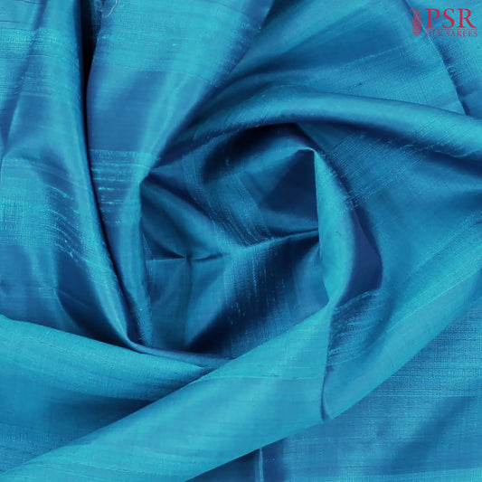 Cyan Blue Soft Silk Saree