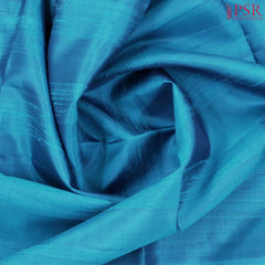 Cyan Blue Soft Silk Saree