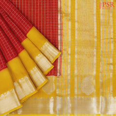 Red Assam Saree