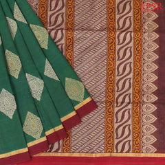 Dark Green Kovai Cotton Saree