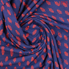 Blue Cotton Print Running Material