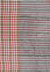 Taupe & Red Linen Saree