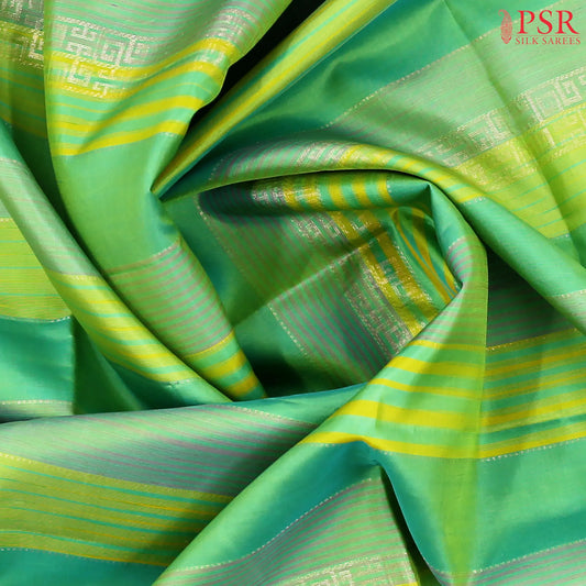 Green & Yellow Soft Silk Saree