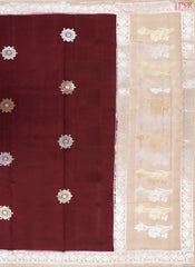 Maroon Mango Silk Saree