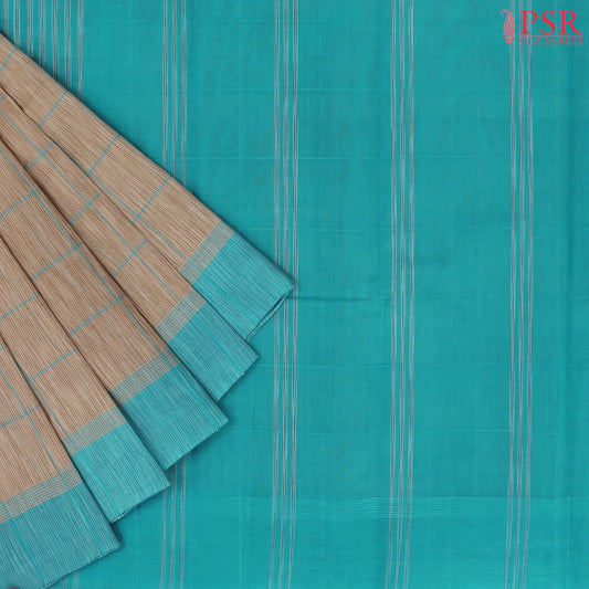Tan Kanchi Cotton Saree