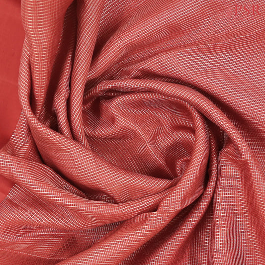 Red Semi Chiniya Saree