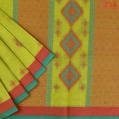 Lemongrass Green Kovai Cotton Saree
