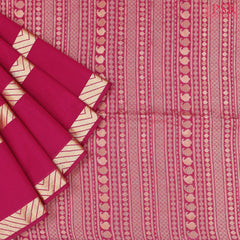 Cerise Pink Semi Silk Cotton Saree
