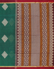 Dark Green Kovai Cotton Saree
