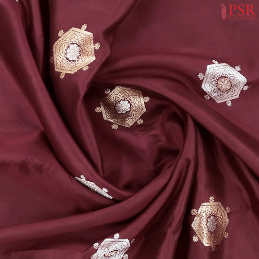 Maroon Mango Silk Saree