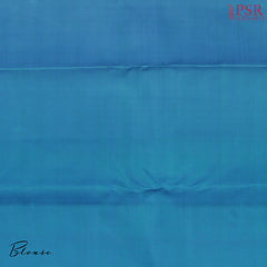 Peacock Blue Kanchipuram Silk Saree