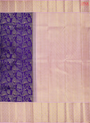 Indigo Kanchipuram Jacquard Silk Saree