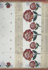 Cream Beige Ghicha Linen Saree