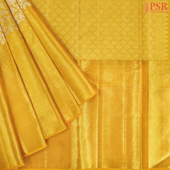 Golden Yellow Kanjivaram Jacquard Silk Saree