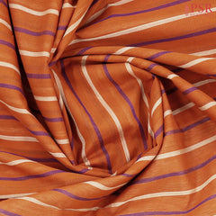 Dark Orange Mangalagiri Cotton Saree