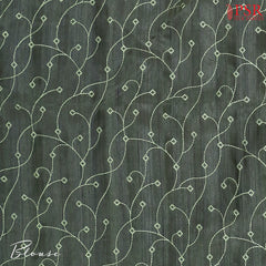 Dark Olive Green Kosa Embroidery Saree