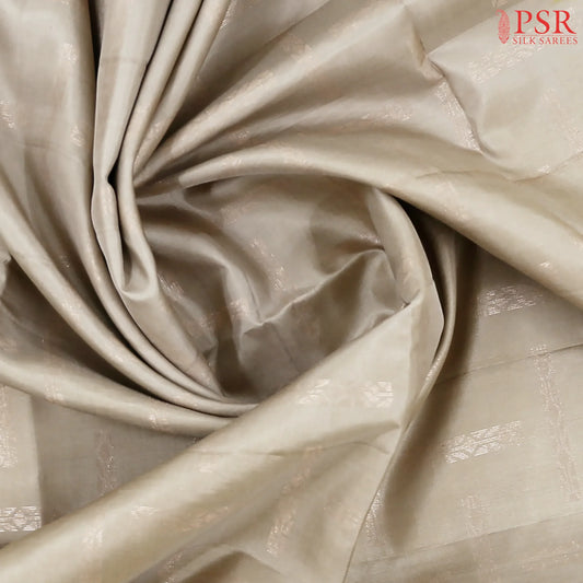 Light Chikoo Beige Soft Silk Saree