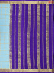 Sky Blue Mysore Silk Saree