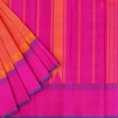 Orange & Magenta Kanchipuram Silk Saree
