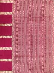 Cerise Pink Semi Silk Cotton Saree