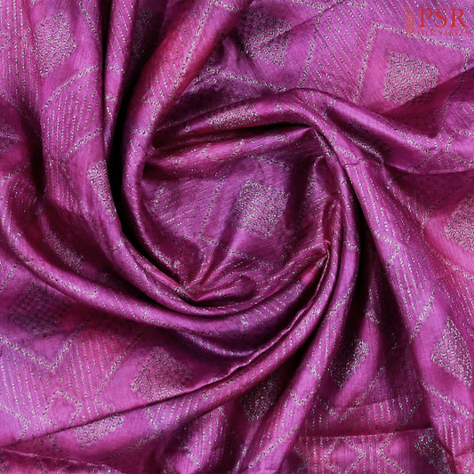Violet Pink Banaras Tussar Silk Saree