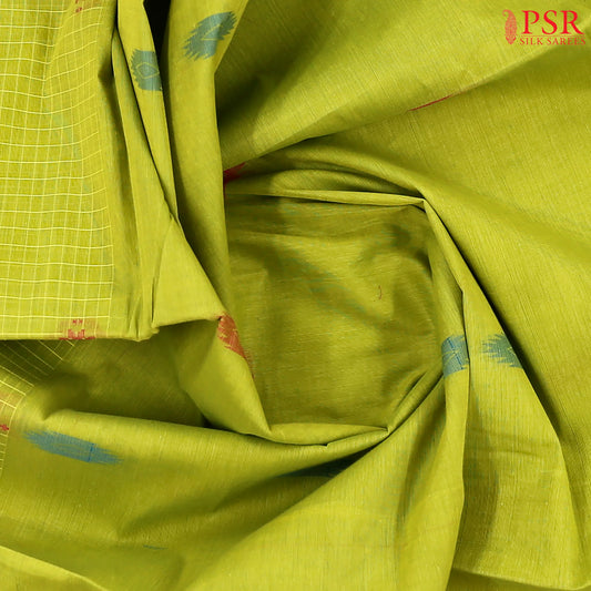 Lemongrass Green Kovai Cotton Saree