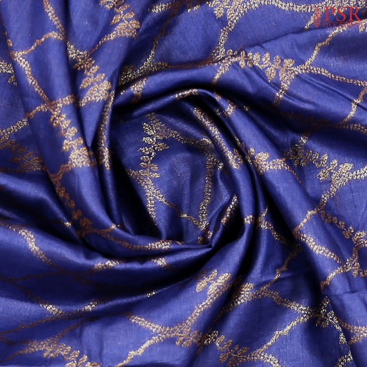 Berry Blue Banaras Tussar Silk Saree