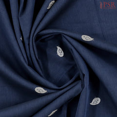 Prussian Blue Byloom Cotton Saree