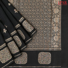 Black Semi Chiniya Saree