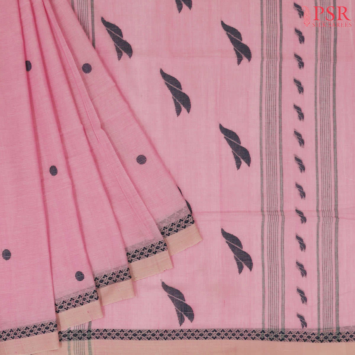 Light Pink Byloom Cotton Saree