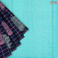 Midnight Blue Kanchipuram Silk Saree
