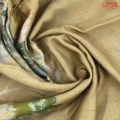 Olive Mustard Kadhi Tussar Silk Saree