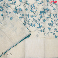 Cream Beige Art Tissue Dress Material