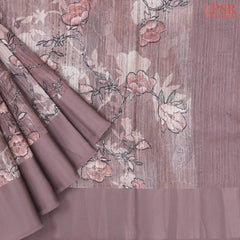 Dark Mauve Green Silk Saree
